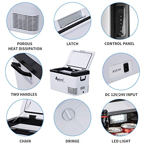 Alpicool K25 25 Liter Portable Car Fridge Freezer 12/24V