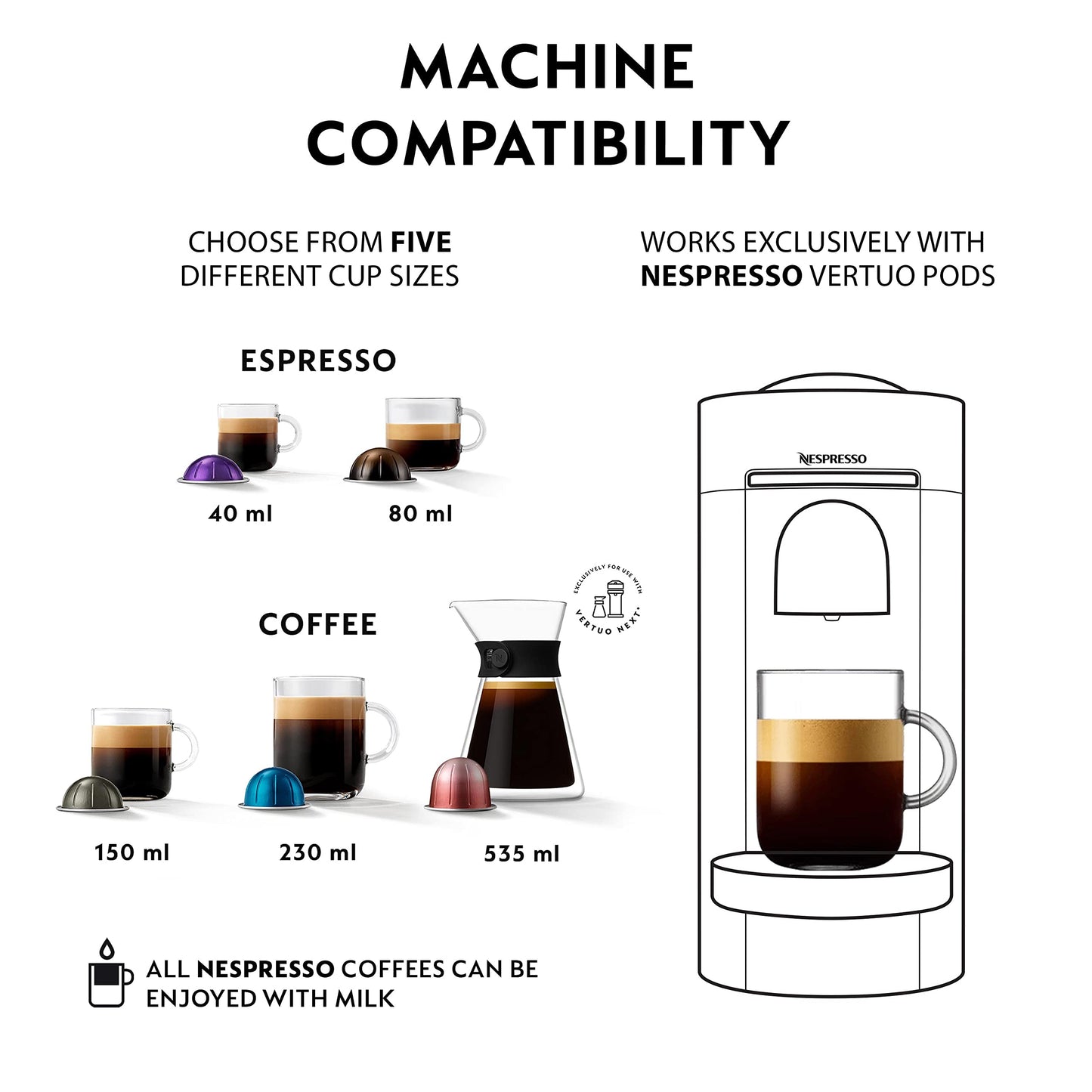 Nespresso Vertuo Plus Automatic Pod Coffee Machine