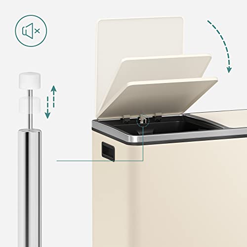 SONGMICS Dual Rubbish Bin Recycling Bin