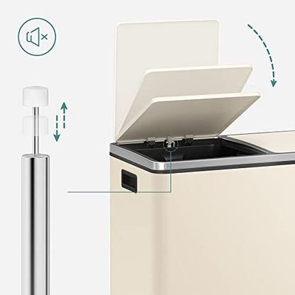 SONGMICS Dual Rubbish Bin Recycling Bin