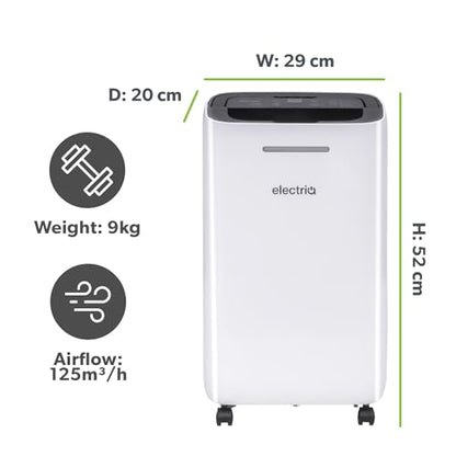 electriQ 12L portable dehumidifier great for 3 bed homes