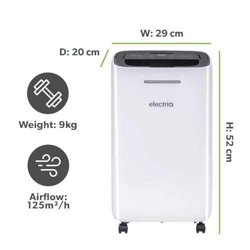 electriQ 12L portable dehumidifier great for 3 bed homes