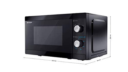 SHARP YC-MS01U-B Compact 20 Litre 800W Manual control Microwave
