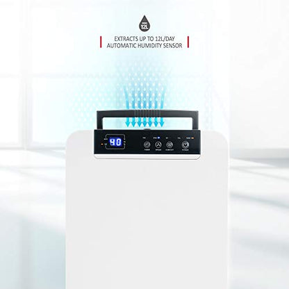 NETTA 12L/Day Low Energy Dehumidifier - Digital Control Panel