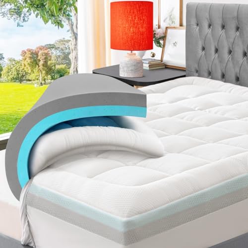 ELEMUSE 4 Inch Memory Foam Mattress Topper Single Bed