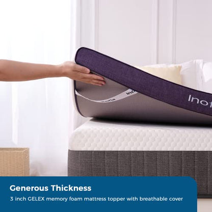 Inofia Sleep Gel Memory Foam Mattress Topper Single