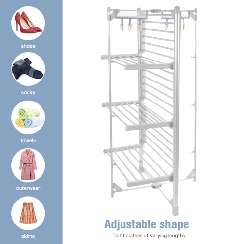 Rainberg Heated Clothes Airer, 3-Tier clothes airer