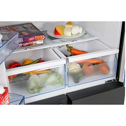 Hisense 431 Litre American Fridge Freezer - Black