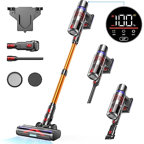 HOMPANY Cordless Vacuum Cleaner, 40KPa Cordless Hoover Up to 60 Mins