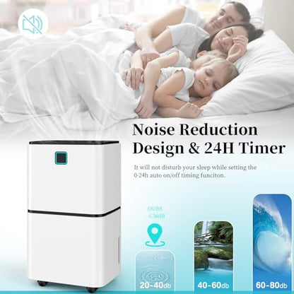 12L Dehumidifier for Home Damp & Condensation
