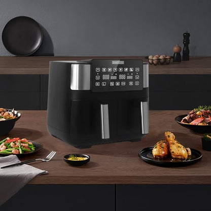 shine planet 7.6L Air Fryer with Double Drawer