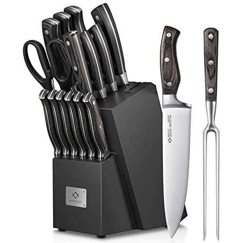 AMEGAT 15-Piece Knife Set