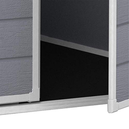 Keter Manor Outdoor Garden Storage Shed, Grey, 4 x 3 ft