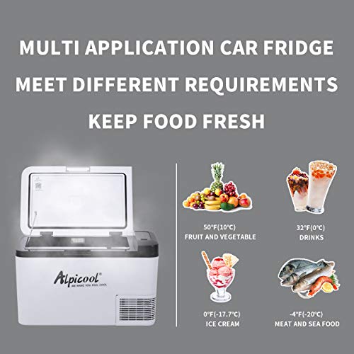 Alpicool K25 25 Liter Portable Car Fridge Freezer 12/24V