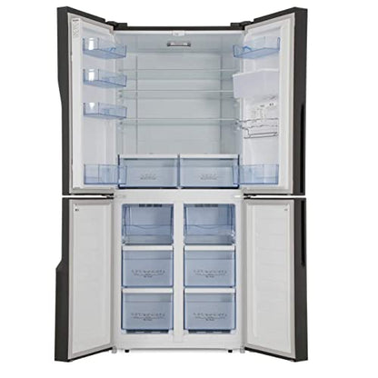 Hisense 431 Litre American Fridge Freezer - Black