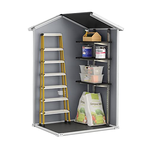 Keter Manor Outdoor Garden Storage Shed, Grey, 4 x 3 ft