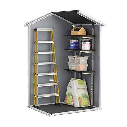 Keter Manor Outdoor Garden Storage Shed, Grey, 4 x 3 ft