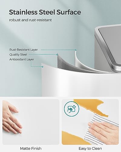 SONGMICS Dual Rubbish Bin, 2 x 30L Recycling Bin