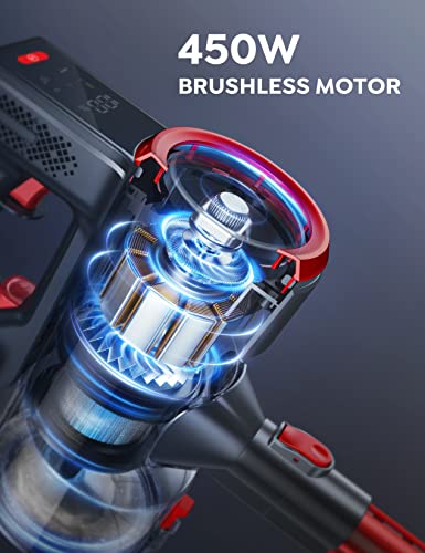 BuTure Cordless Vacuum Cleaner, 450W Stick Vacuum