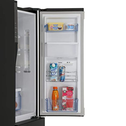 Hisense 431 Litre American Fridge Freezer - Black
