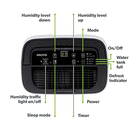 electriQ 12L portable dehumidifier great for 3 bed homes