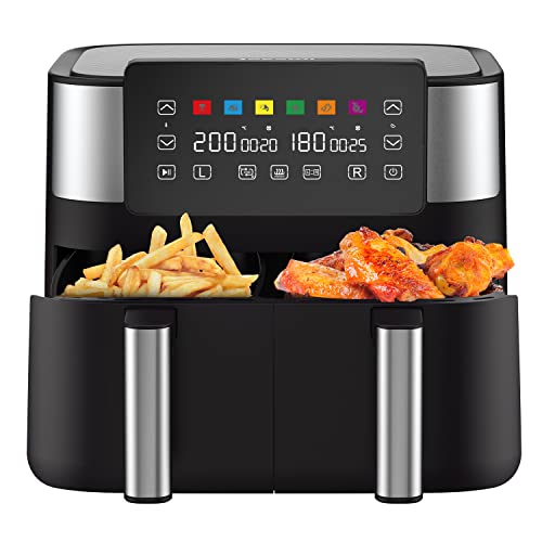 Air Fryer with 2 Baskets 7.6L, JOYAMI Dual Basket AirFryer