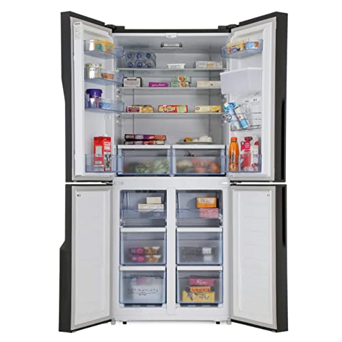 Hisense 431 Litre American Fridge Freezer - Black