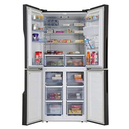 Hisense 431 Litre American Fridge Freezer - Black