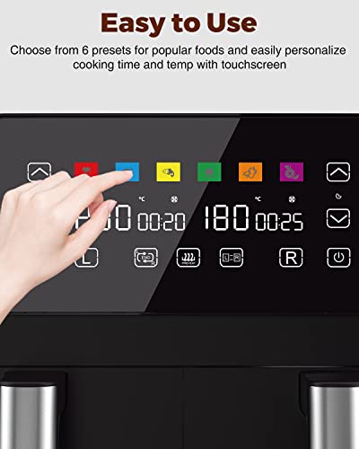 Air Fryer with 2 Baskets 7.6L, JOYAMI Dual Basket AirFryer