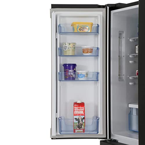 Hisense 431 Litre American Fridge Freezer - Black