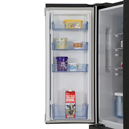 Hisense 431 Litre American Fridge Freezer - Black