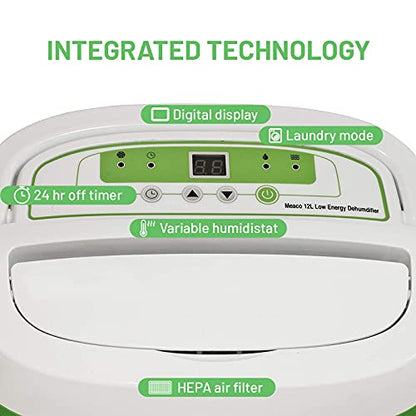 Meaco 12L Low Energy Dehumidifier and Air Purifier