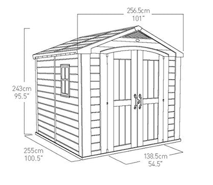 Keter Factor Outdoor Plastic Garden Storage Shed