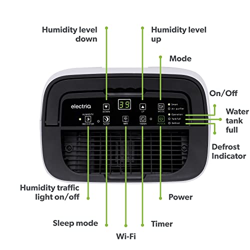 electriQ 12 Litre Smart WIFI Dehumidifier