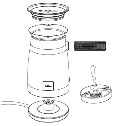 Hotel Chocolat Velvetiser Hot Chocolate Machine Complete Starter Kit, White