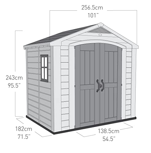 Keter Factor Outdoor Plastic Garden Storage Shed
