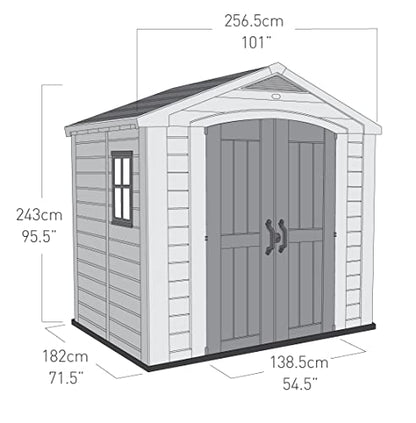 Keter Factor Outdoor Plastic Garden Storage Shed
