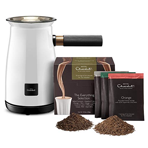 Hotel Chocolat Velvetiser Hot Chocolate Machine Complete Starter Kit, White