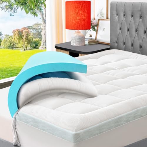 ELEMUSE Dual-layer Memory Foam Mattress Topper