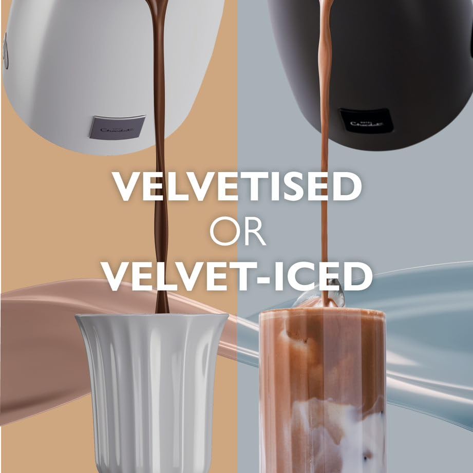 Hotel Chocolat Velvetiser Hot Chocolate Machine Complete Starter Kit, White