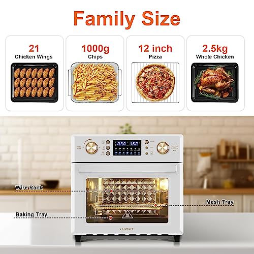 LLIVEKIT 26L Air Fryer Oven, Oil Free Air Fryer