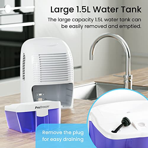 Pro Breeze Dehumidifier 1500ml Portable Air Dehumidifier