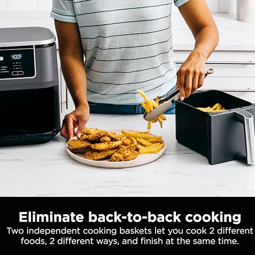 Ninja DZ401 Foodi 10 Quart 6-in-1 DualZone XL 2-Basket Air Fryer