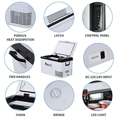 Alpicool K25 25 Liter Portable Car Fridge Freezer 12/24V