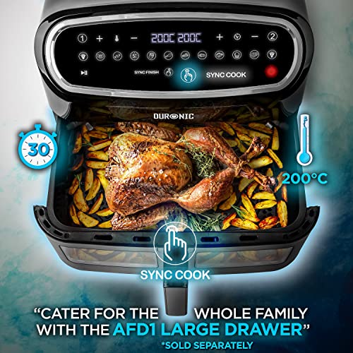 Duronic Air Fryer AF24, 9L Large Dual Zone