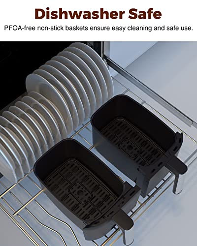 Air Fryer with 2 Baskets 7.6L, JOYAMI Dual Basket AirFryer