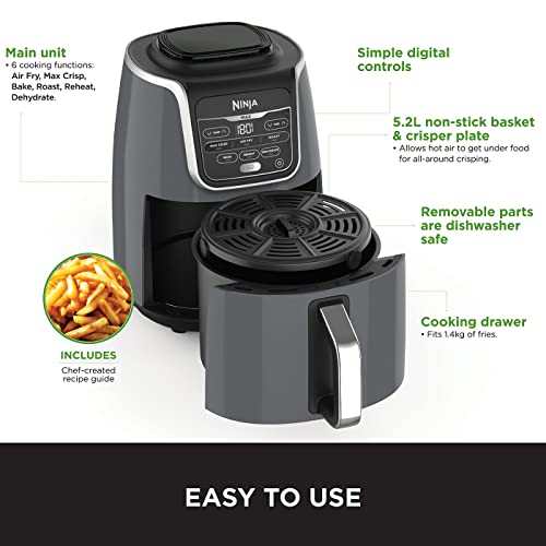 Ninja Air Fryer MAX, 5.2L, 6-in-1, Uses No Oil