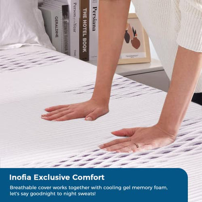 Inofia Sleep Gel Memory Foam Mattress Topper Single