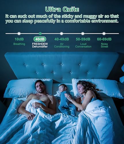 12L/Day Dehumidifier, FRESHDEW Dehumidifiers