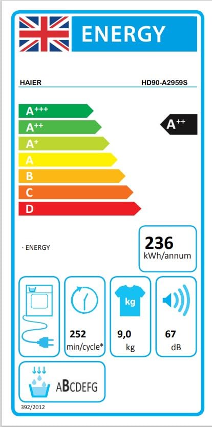 Haier HD90-A2959 Freestanding Dryer